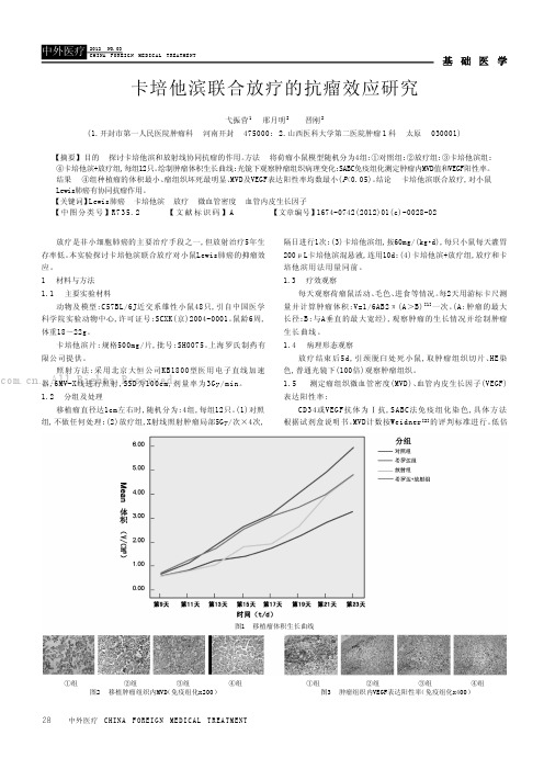 卡培他滨联合放疗的抗瘤效应研究