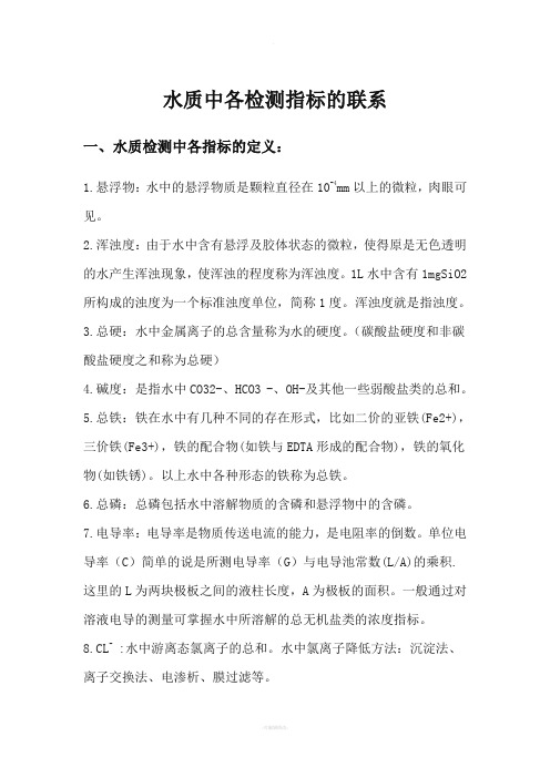 循环水中各水质指标的意义