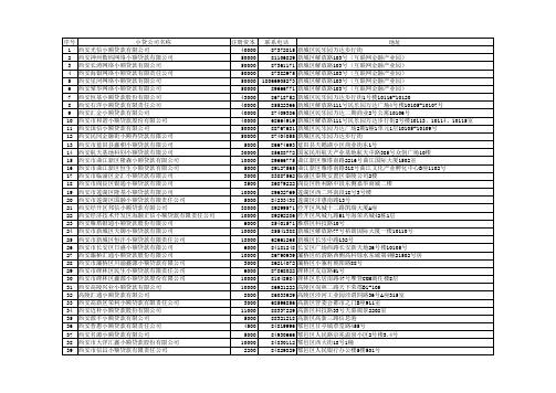 西安市小额贷款公司名单