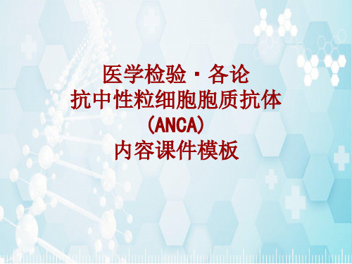 医学检验·检查项目：抗中性粒细胞胞质抗体(ANCA)_课件模板