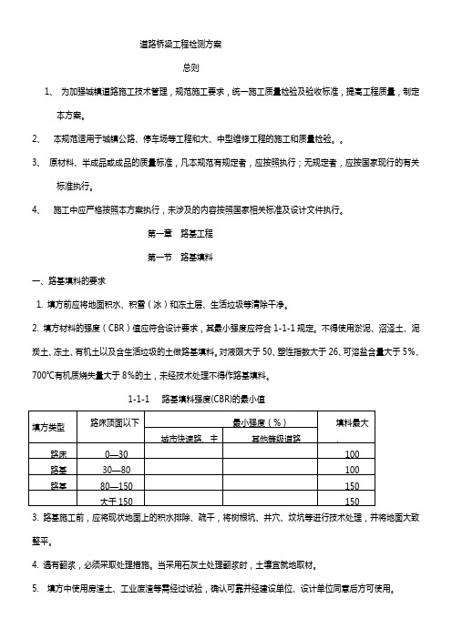 公路桥梁工程检测方案