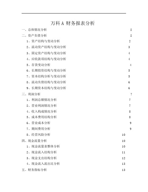 房地产财务报表分析