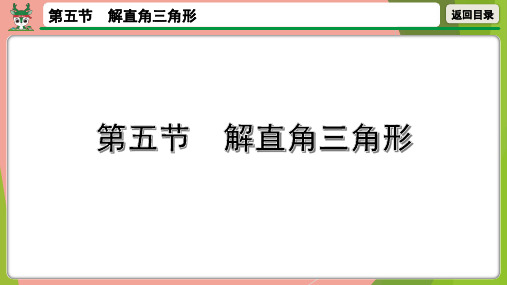 2021年九年级中考数学第一轮总复习  解直角三角形课件