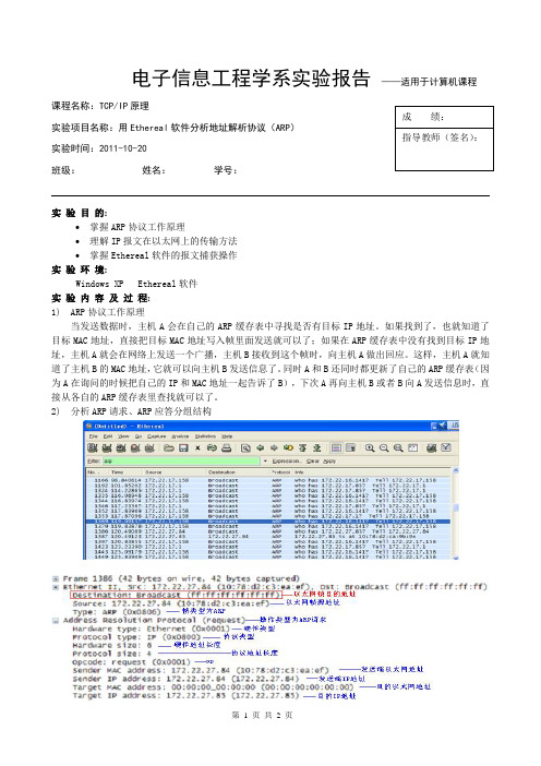 地址解析协议(ARP)