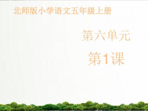 【精品】北师大版语文五年级上册课件：第六单元《他发明了什么》课件第2课时