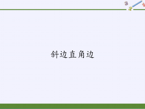 华东师大版八年级上册 数学 课件 13.2.6斜边直角边