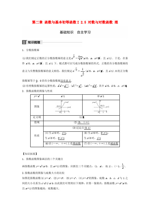 2018版高考数学一轮复习第二章函数与基本初等函数I2.5对数与对数函数理