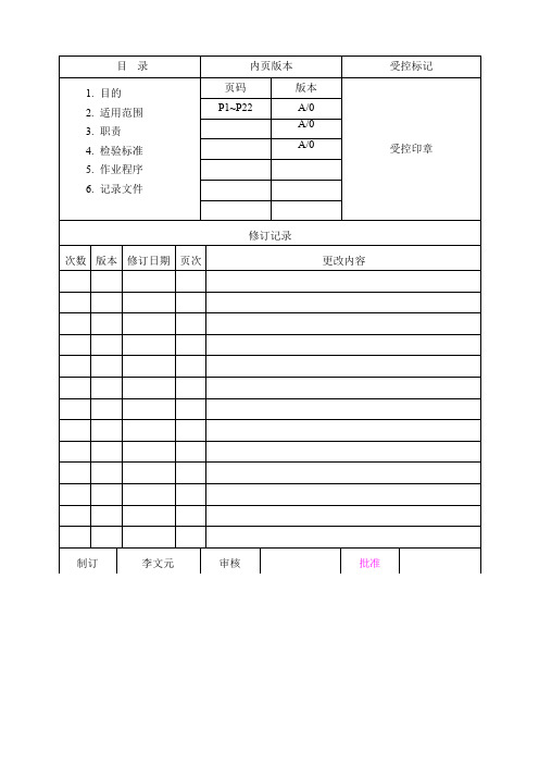 WIQC001来料检验规范