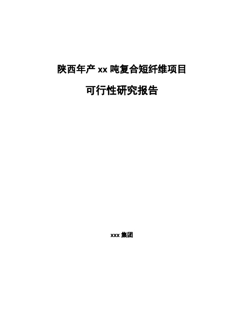 陕西年产xx吨复合短纤维项目可行性研究报告