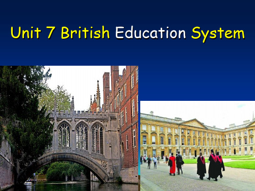 Unit 7 British Education System