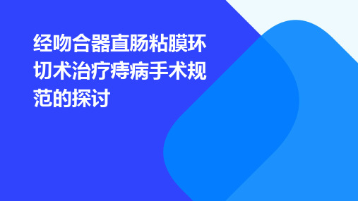 经吻合器直肠粘膜环切术治疗痔病手术规范的探讨