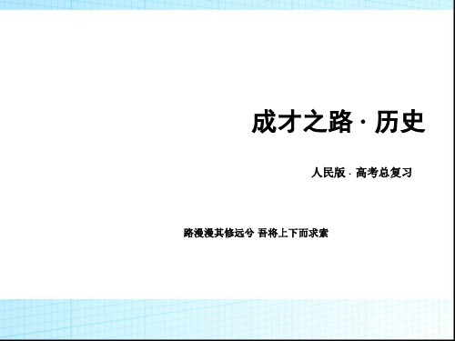 人民版高三历史总复习课件 必修1 专题7
