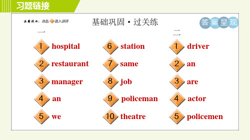 外研版七年级上册英语习题课件Module2Period3Unit2B