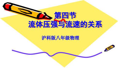 沪科版物理八年级全一册8.4流体压强和流速的关系 课件(共21张PPT)