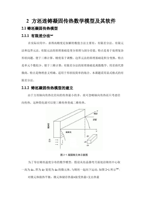 方坯连铸凝固传热数学模型及其软件