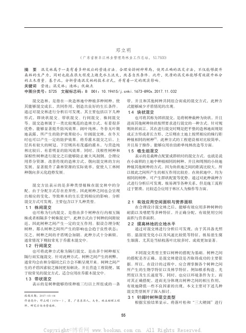 混交林造林方式及优缺点浅谈