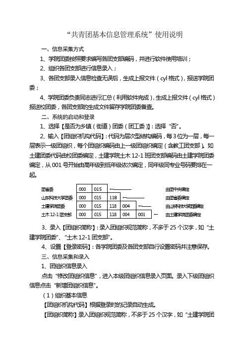 共青团基本信息管理系统使用说明