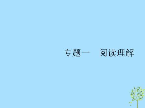 (浙江选考)2019版高考英语大二轮复习 专题一 阅读理解课件