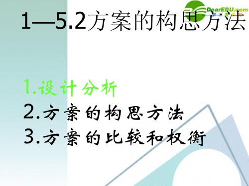 高中通用技术 1—5.1.2方案的构思方法(第二课时)课件 苏教版