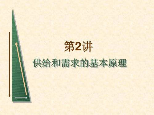 微观经济学第七版 平狄克 第二章 供求基本原理课件