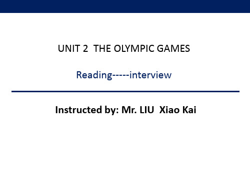 人教版 必修2 Unit 2 the Olympics Games 阅读课 (25张PPT )