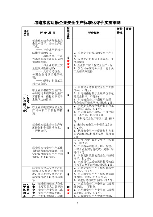 4.道路旅客运输安全生产标准化评价实施细则