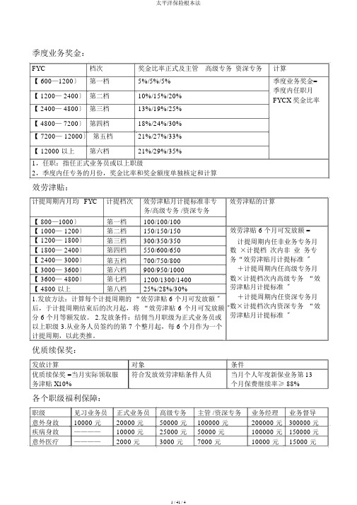 太平洋保险基本法