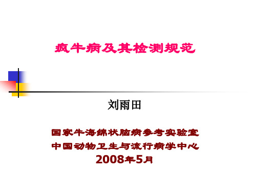 疯牛病检测规范与防控