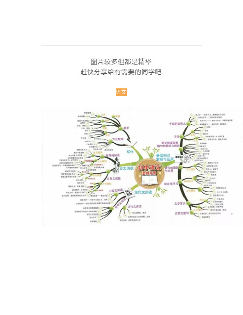 初中各科思维导图全汇总涵盖三年各科所有知识点,寒假预习复习必备