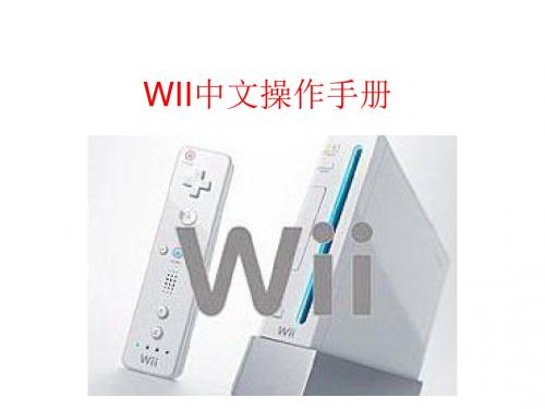 WII中文操作手册 共49页