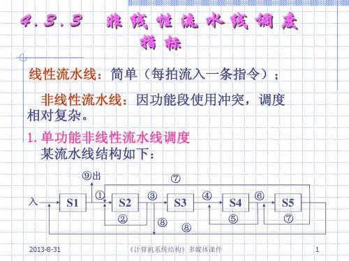 计算机系统结构多媒体教程课件_第四章  控制方式——流水线2