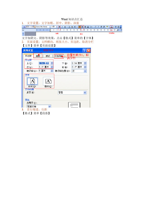 信息技术学业水平考试—Word操作题解