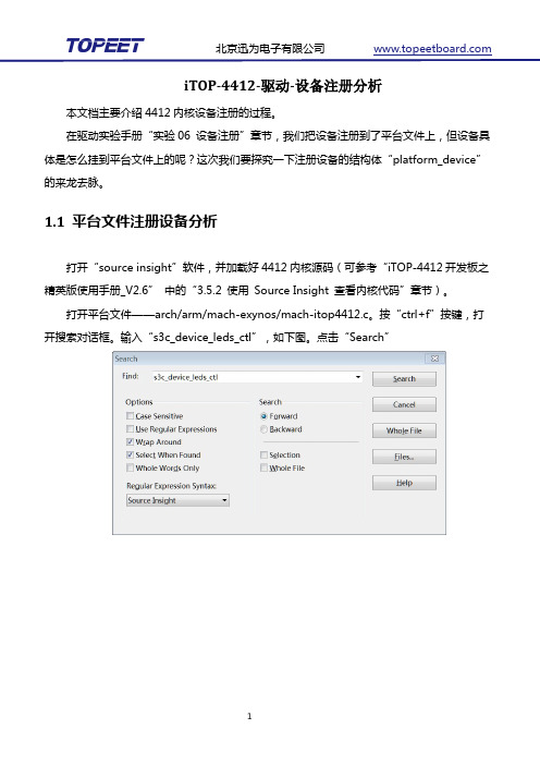 iTOP-4412-驱动-设备注册分析V1.0