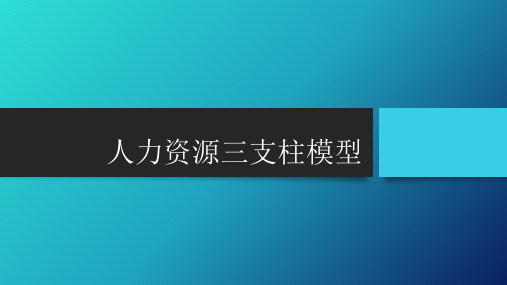 人力资源三支柱理论模型