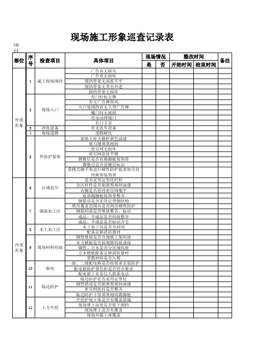 绿色施工检查表