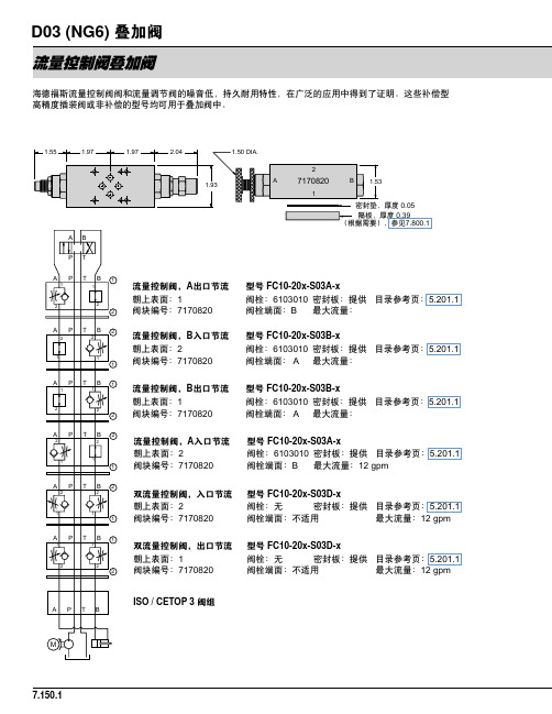 流量控制阀叠加阀 - HydraForce - Hydraulic Cartridge …