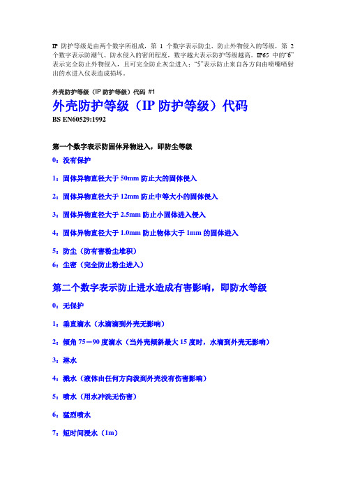 IP防护等级是由两个数字所组成