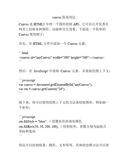 canvas简易用法