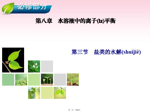 高考化学总复习 第8章 第3节 盐类的水解课件 新人教版选修4
