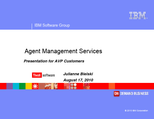 IBM Agent Management Services （IBM AMS）：策略、架构和功能说明