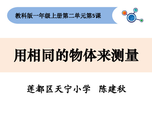 一年级上册科学课件 - 用相同的物体来测量 教科版(共8张PPT)