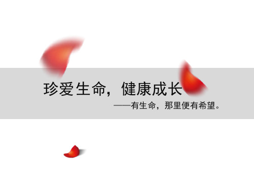 高中心理健康教育 高中一年级全一册第十八课珍爱 生命   ,健康成长