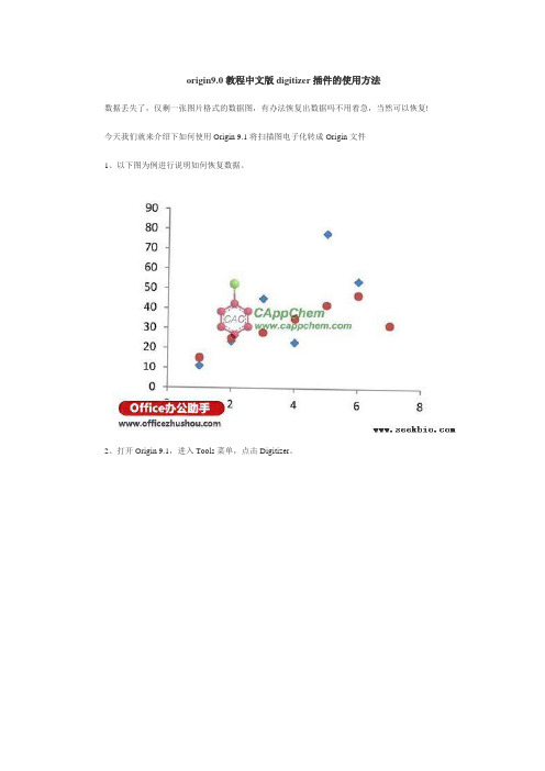 origin9.0教程中文版digitizer插件的使用方法