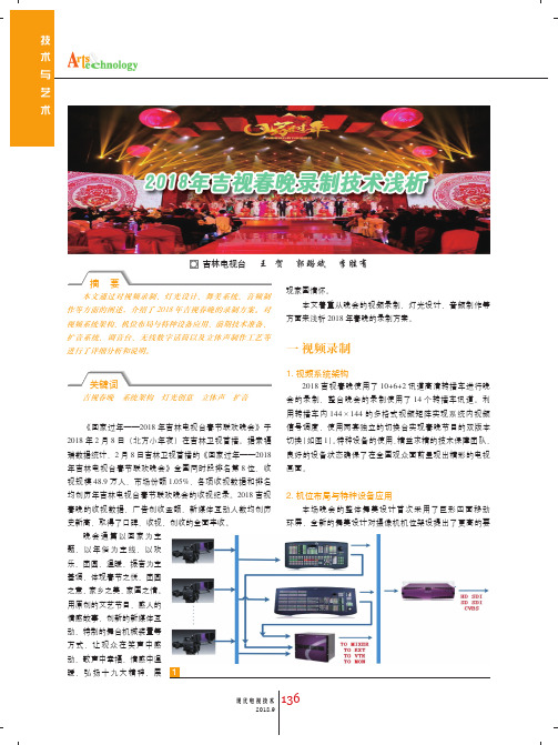 2018 年吉视春晚录制技术浅析