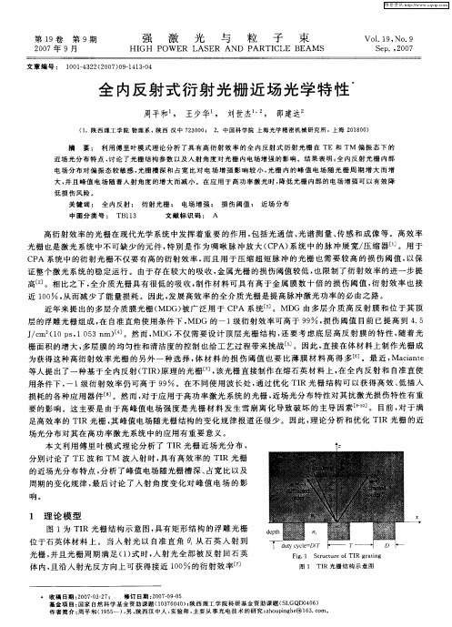 全内反射式衍射光栅近场光学特性