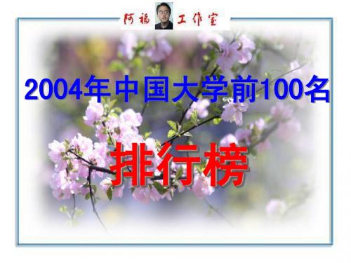 2004年中国大学排行榜zz