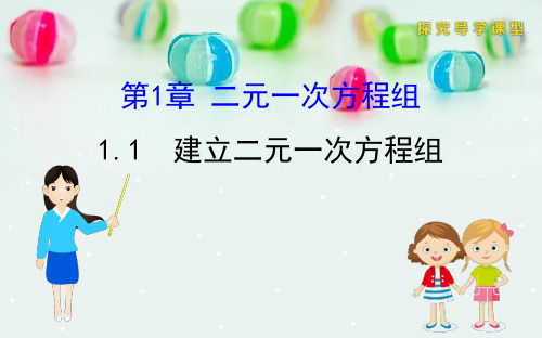 20版数学湘教版七年级下册：1.1  建立二元一次方程组