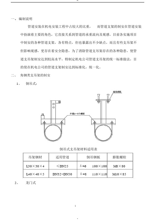 管道支架制作安装标准规范(20190415013535)