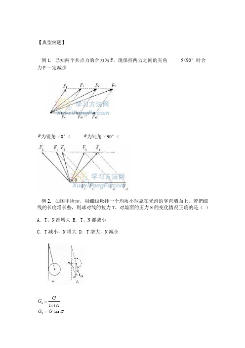 力的合成与分解典型例题