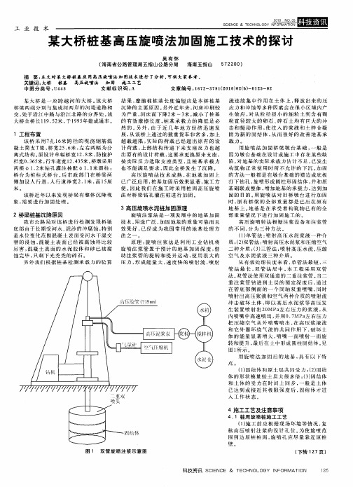 某大桥桩基高压旋喷法加固施工技术的探讨